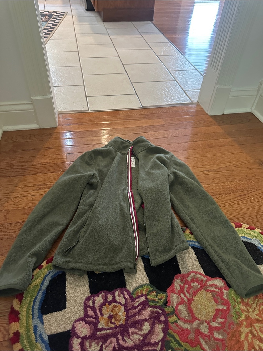 Old Navy Olive Green Full-Zip Fleece Jacket